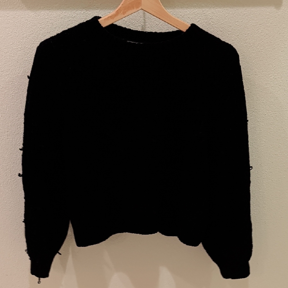 Black Textured Sweater